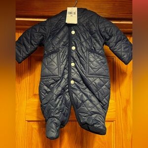 Ralph Lauren Baby Boys Water-Repellent Hooded Barn Bunting New Newborn NB Navy B